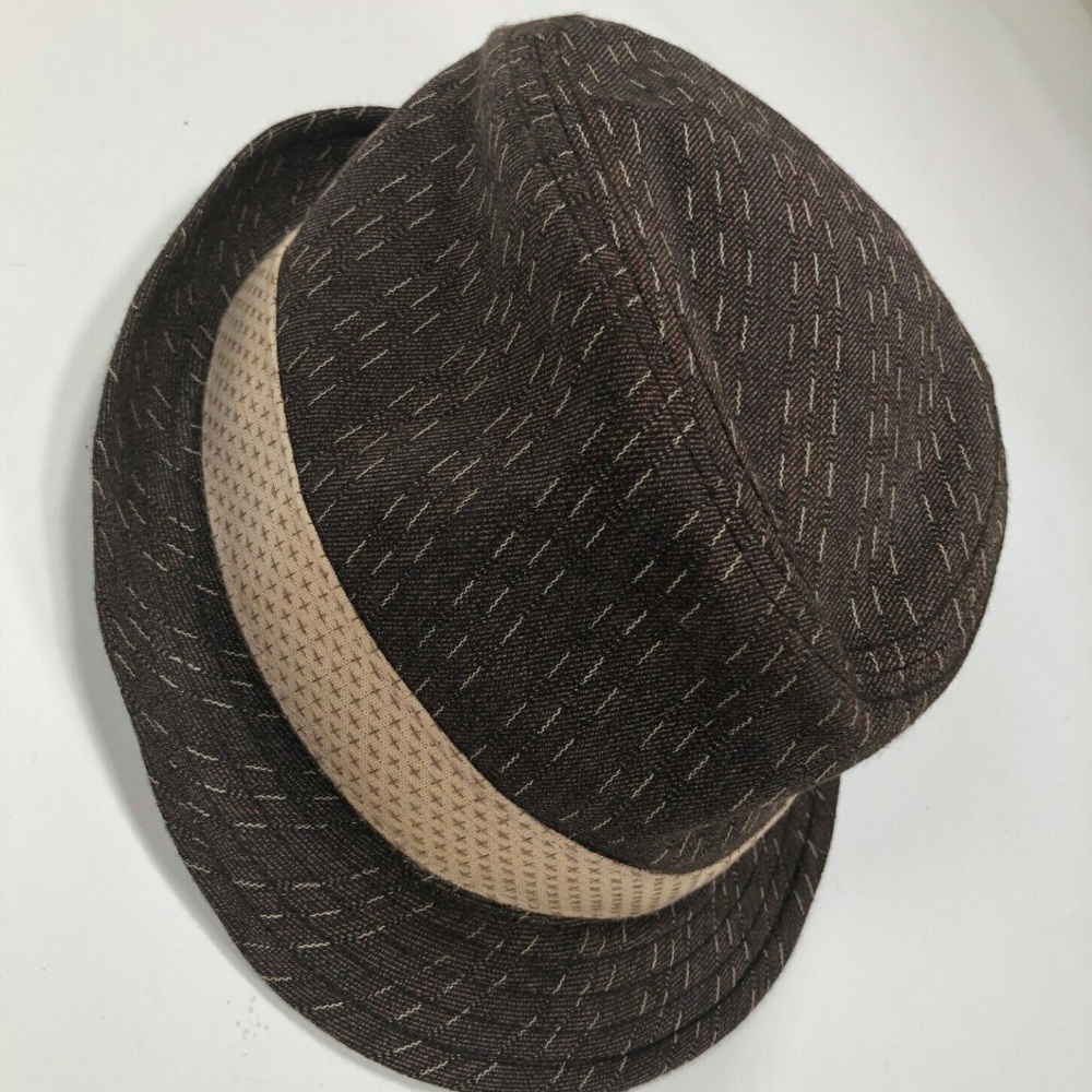 Goorin Bros Mens Fedora Brown & Black Hat Size Med